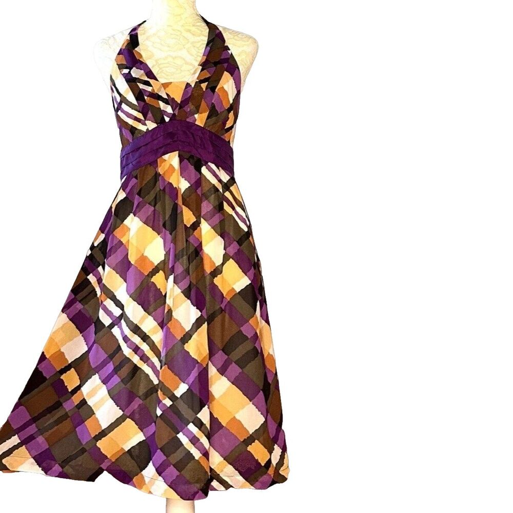 Moulinette Soeurs Anthropologie Halter Dress Smocked Geo 4